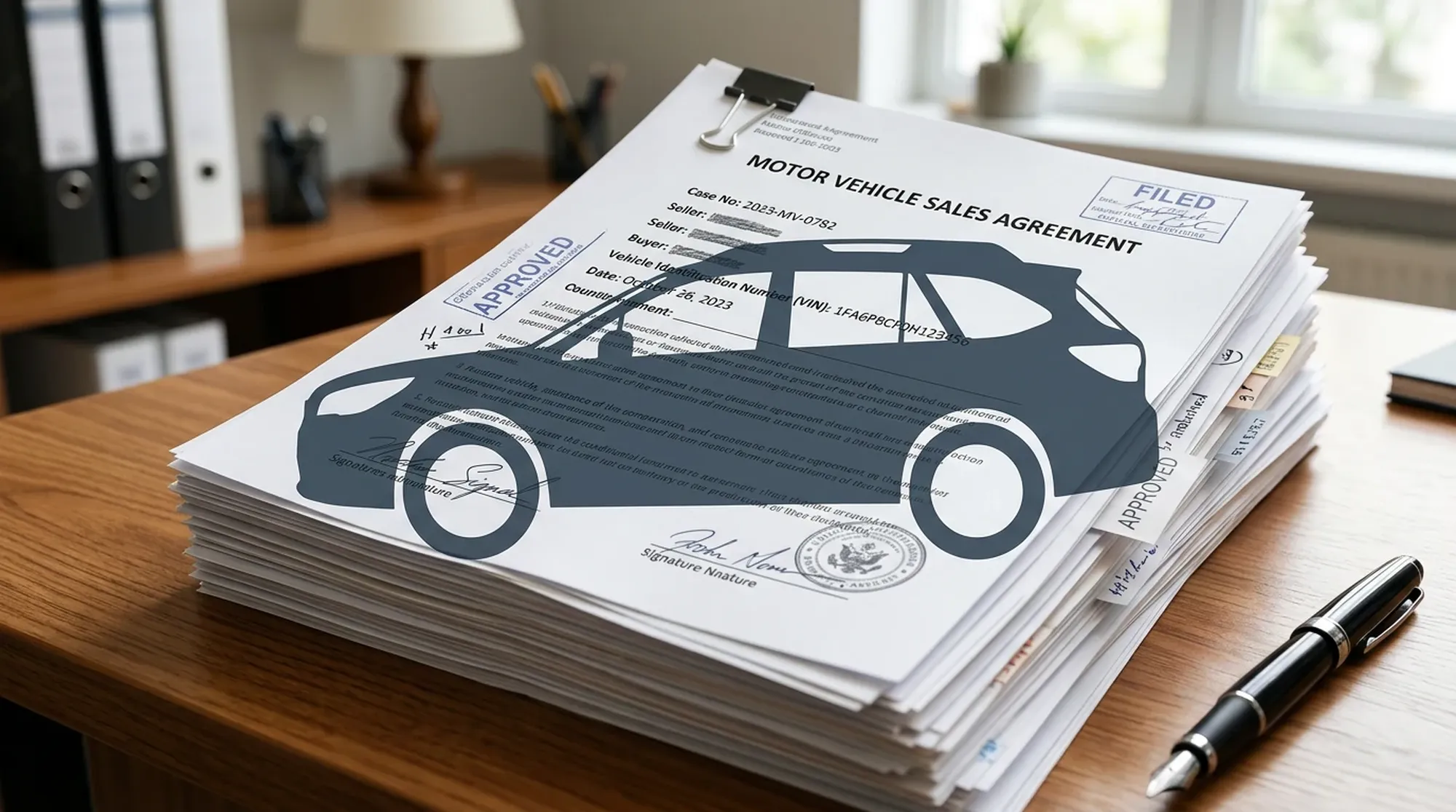 Dokumenty przy imporcie pojazdu do USA — ilustracja