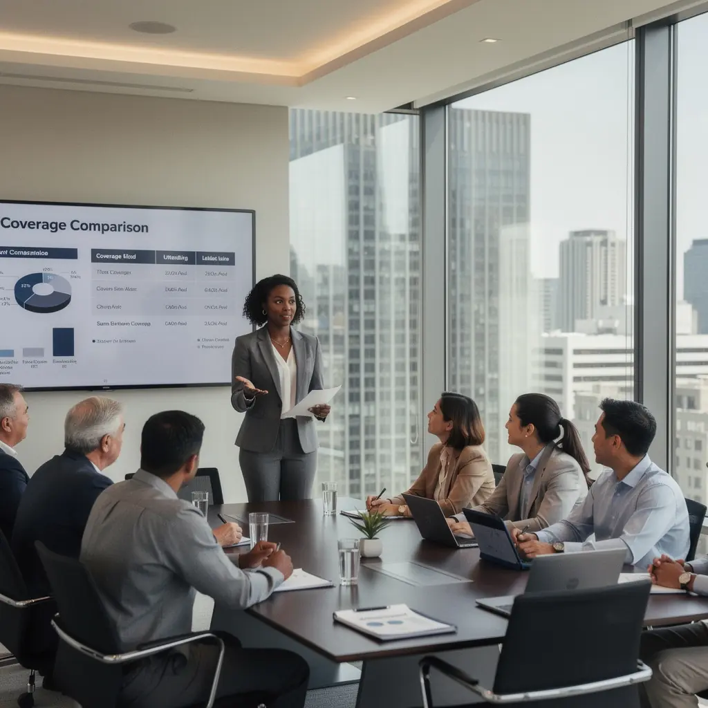 Ekspert ds. ubezpieczeń doradzający klientowi przy wyborze polisy.